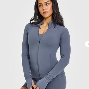 Granite Blue Zip-Up Athletic Jacket